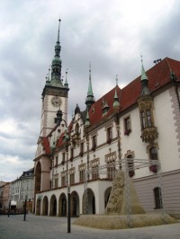 Písková socha Nejsvětější Trojice na Horním náměstí v Olomouci-Foto:Ulrych Mir.