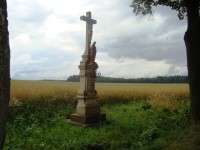 Klášterec nad Orlicí-Zbudov-kříž se sochou Panny Marie u silnice ze Žamberka-Foto:Ulrych Mir.