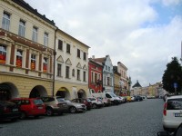 Svitavy-náměstí Míru s měšťanskými domy s podloubím-Foto:Ulrych Mir. 