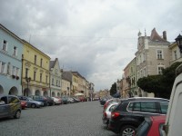 Svitavy-náměstí Míru s měšťanskými domy s podloubím-Foto:Ulrych Mir. 