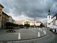 Svitavy-náměstí Míru a kostel Nanebevzetí P.Marie-Foto:Ulrych Mir.