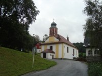 Špindlerův Mlýn-kostel sv. Petra a Pavla z Kostelní ulice-Foto:Ulrych Mir.
