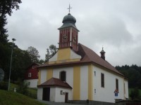 Špindlerův Mlýn-kostel sv. Petra a Pavla z Kostelní ulice-Foto:Ulrych Mir.