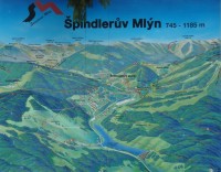 Špindlerův Mlýn na letecké mapě-Foto:Ulrych Mir.