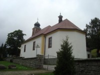 Špindlerův Mlýn-kostel sv. Petra a Pavla ze hřbitova-Foto:Ulrych Mir.
