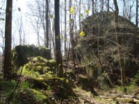 Hrad Puchart-Dolní hrad-vrchol z terasy na východní straně-Foto:Ulrych Mir.