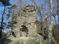 Hrad Puchart-Dolní hrad-zbytky zdiva-Foto:Ulrych Mir. 