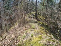 Hrad Puchart-skalní šíje spojující Horní a Dolní hrad-Foto:Ulrych Mir.