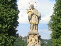 Nové Město nad Metují-U Zázvorky-socha sv. Jana Nepomuckého z r.1709-Foto:Ulrych Mir.