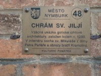 Nymburk-chrám Sv.Jiljí-pamětní deska-Foto:Ulrych Mir.