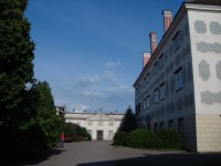 Opočno-zámek-nádvoří se vstupem do zámku a na gotickou baštu-Foto:Ulrych Mir.
