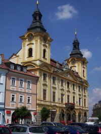 Písek-Velké náměstí-barokní radnice-Foto:Ulrych Mir.