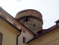 Tábor-areál bývalého hradu Kotnov-hradní věž u Bechyňské brány-Foto:Ulrych Mir.