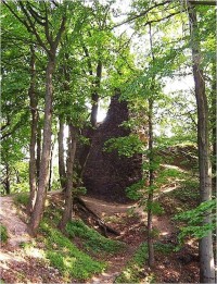 Bradlec-hrad- západní část-Foto:Ulrych Mir.