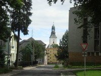 Rýmařov-gotický kostel sv.Michaela z let 1351-60 z ulice Julia Sedláka-Foto:Ulrych Mir.