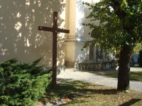 Vrbno pod Pradědem-farní kostel sv.Michala-misijní dřevěný kříž-Foto:Ulrych Mir.