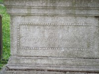 Vrbno pod Pradědem-kříž z r.1825 před kostelem sv. Michala-detail podstavce-Foto:Ulrych Mir.