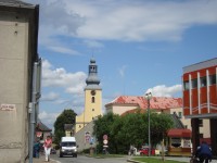 Loštice-kostel sv.Prokopa z náměstí Míru-Foto:Ulrych Mir.