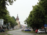 Napajedla-Masarykovo náměstí s novorenesanční radnicí-Foto:Ulrych Mir.