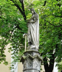 Napajedla-socha u farního kostela sv. Bartoloměje-Foto:Ulrych Mir.