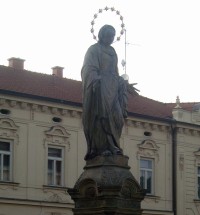 Prostějov-náměstí Edmunda Husserla-socha P.Marie Karlovské-Foto:Ulrych Mir.