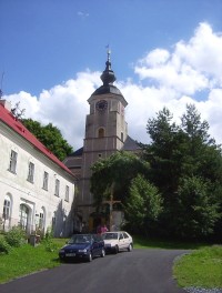 Rýžoviště-fara a kostel sv.Jana Křtitele-Foto:Ulrych Mir.