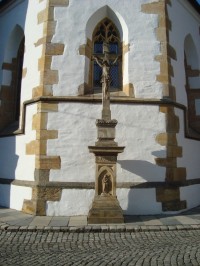 Litovel-kamenný kříž z r.1849 u České kaple z Komenského ulice-Foto:Ulrych Mir.