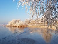Zima u jezera Senftenberger See © Tourismusverband Lausitzer Seenland / Kathrin Winkler