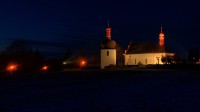 Kostel sv. Ducha - zimní večer 2015