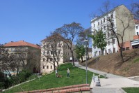 Část revitalizovaného parku Studánka směrem k ulici Pekařské