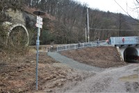 Při otevření lávky byl instalován nový rozcestník Těsnohlídkovo údolí (lávka)