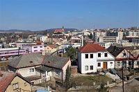 Pohled z horní části z ulice A. Staška na střed města