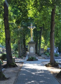 Centrální kříž na místním hřbitově