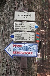 Turistické rozcestí Pod Paprčí