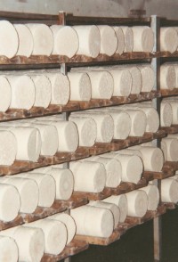 Jeskyně Michálka - detail sýrů, snímek je z roku 1999