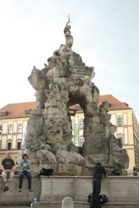 Brno - kašna Parnas, celkový pohled