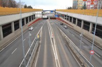Nájezd do Královopolského tunelu od Žabovřesk