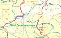 Výřez mapy v okolí Milešovky