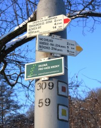 Turistické rozcestí Brno-Obřany