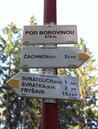 Turistické rozcestí Pod Borovinou