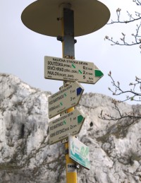 Turistické rozcestí Soutěska horní část