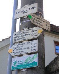 Turistické rozcestí Bystrc-Letná