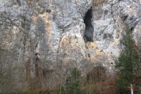 Detail stěny nad Punkevními jeskyněmi