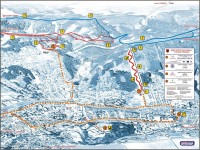 Mapa skiareálu Peklák