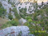 Mala Paklenica - pohled do kaňonu