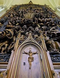 Světelský oltář v kostele sv.Barbory, Adamov