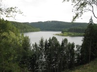 Pohled na přehradu Kružberk