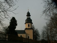 Evangelický kostel v Landwustu kousek pod Wirrtsbergem