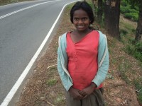 dívka z horské vesnice u Nuwara Eliya