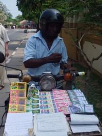 prodavač losů v Negombu